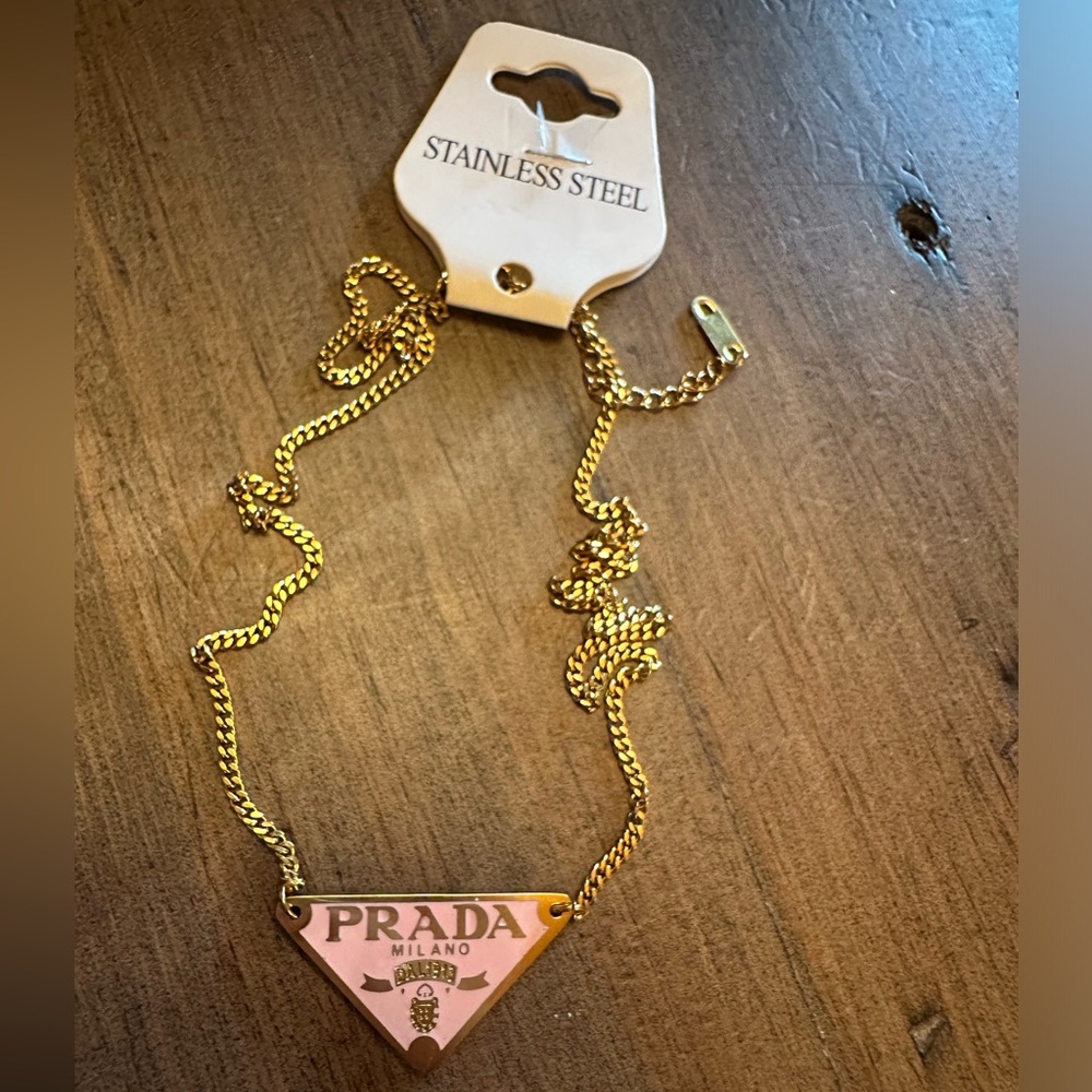 Repurposed upcycled Prada necklace
